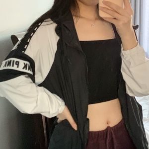 oversized victoria’s secret pink windbreaker